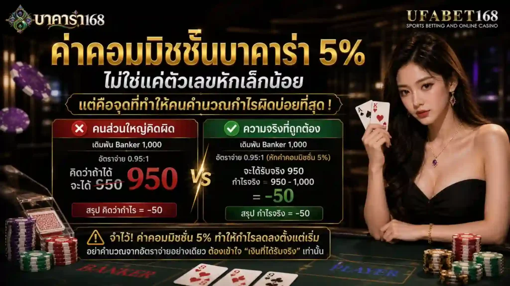 ค่าคอมมิชชันบาคาร่า 5% ไม่ได้เป็นแค่ตัวเลขหักเล็กน้อย