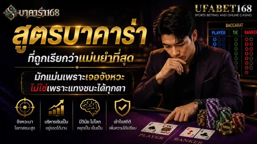 สูตรบาคาร่า ที่ถูกเรียกว่าแม่นยำที่สุด