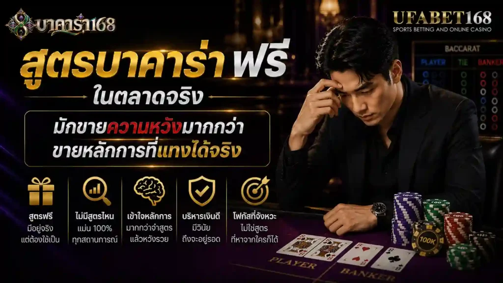 สูตรบาคาร่าฟรี ในตลาดจริงที่แทงได้จริง