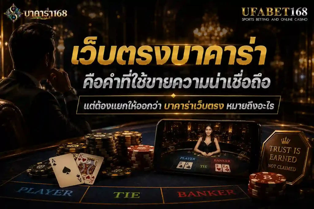เว็บตรงบาคาร่า คือคำที่ใช้ขายความน่าเชื่อถือ