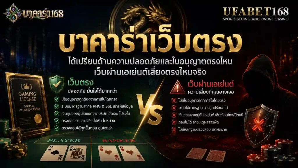 ความปลอดภัยและใบอนุญาต บาคาร่าเว็บตรง ได้เปรียบตรงไหน