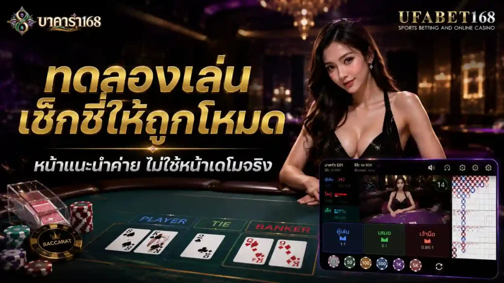 ทดลองเล่นบาคาร่าเช็กชี่ ให้ถูกโหมดก่อน เพราะหน้าแนะนำค่ายกับหน้าเดโมจริงไม่ใช่สิ่งเดียวกัน