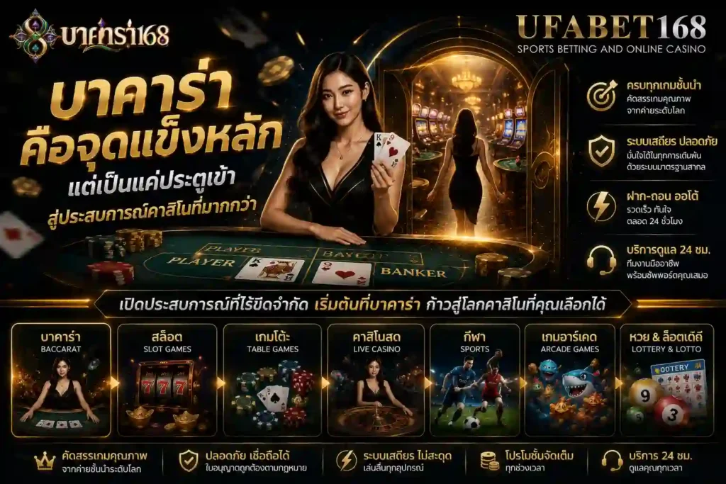 บาคาร่ายังเป็นจุดแข็งหลักของ คาสิโน ufabet