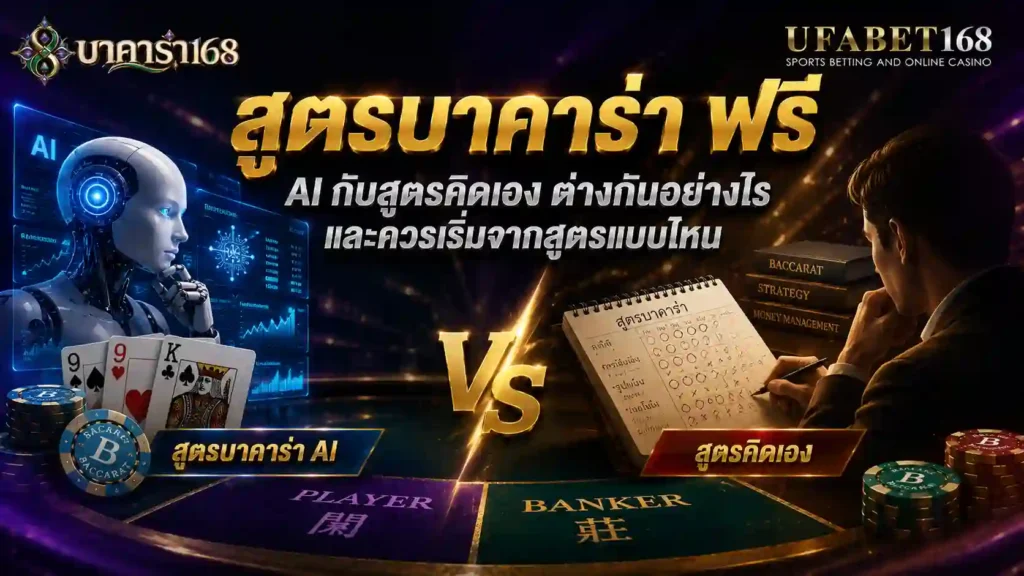 สูตรบาคาร่าฟรี AI กับสูตรคิดเอง ต่างกันอย่างไร