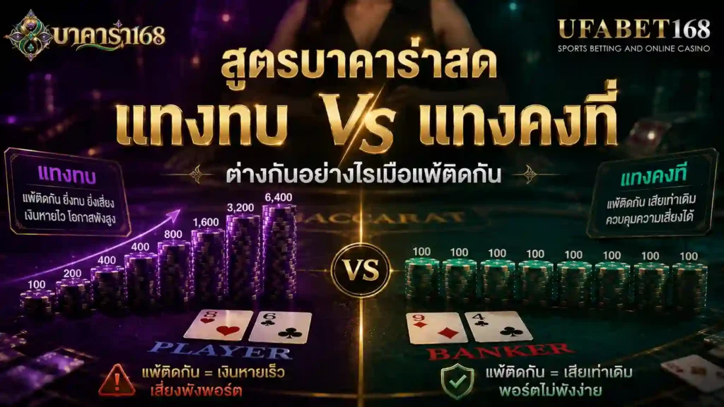 สูตรบาคาร่าสด แบบแทงทบ vs แบบแทงคงที่
