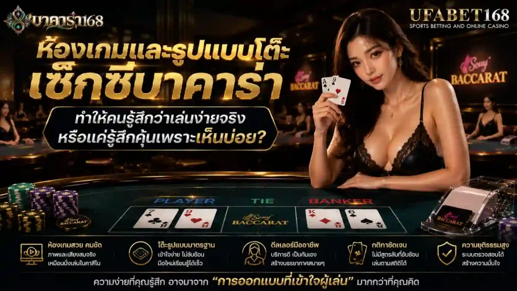 ห้องเกมและรูปแบบโต๊ะของ เซ็กซี่บาคาร่า